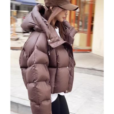 Winter Fashion Hooded  Bread Short Coat for Women Pink Sweet Clothes