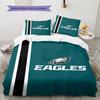 Set Biancheria da Letto con Fantasia Philadelphia Eagles Copripiumino Federa Decorazione per la Casa Regalo (1 * copripiumino + 2 * federa, senza nucleo)
