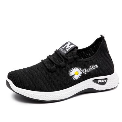 New Zhenfei Woven Casual Sneaker Women's Soft Bottom Breathable Running Shoes Trendy Mom Shoes
