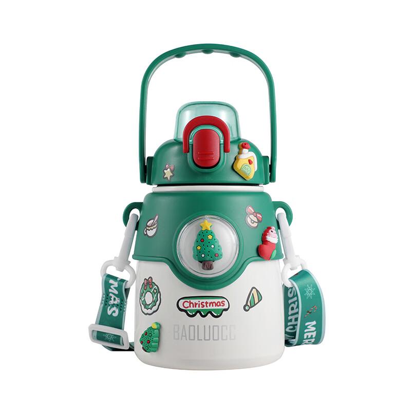 MRSIKEY Christmas Insulated Straw Water Bottle