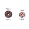 100pcs/lot Colored Button Wooden Beads Big Hole Flat Round Spacer Beads For Jewelry Making DIY Bracelet Necklace Accessories