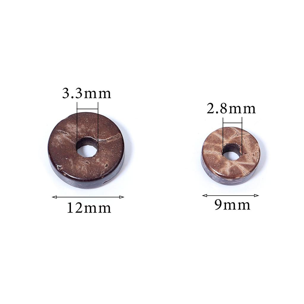 100pcs/lot Colored Button Wooden Beads Big Hole Flat Round Spacer Beads For Jewelry Making DIY Bracelet Necklace Accessories