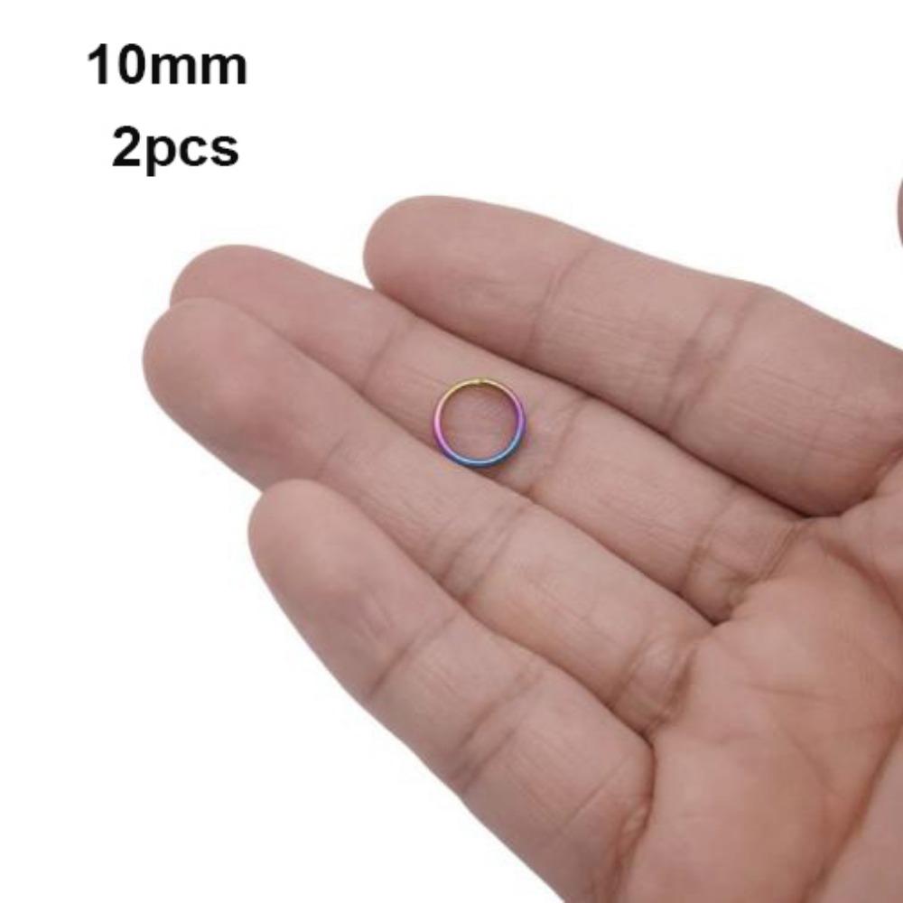 2pcs Multisizes Titanium Alloy EDC Key Chain Portable Key Holder  Camping Travel Hanging Tool