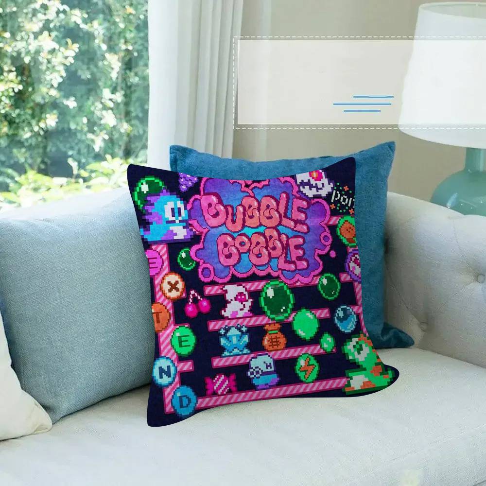 Puzzle Game BBubbles Bobble Personalized Pillow Dust Cover Bedroom Kids Party Decoration Pillowcase Birthday Children Gift