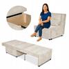 Fold-out Armchair Sleeping Function KIMO Bedding Container Family Furniture Beige