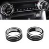 Aluminum Air Conditioner Knob Trim Air Conditioning Key Trim Air Conditioning Knob Covers Interior Decoration for Car