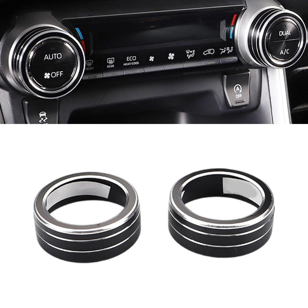 Aluminum Air Conditioner Knob Trim Air Conditioning Key Trim Air Conditioning Knob Covers Interior Decoration for Car