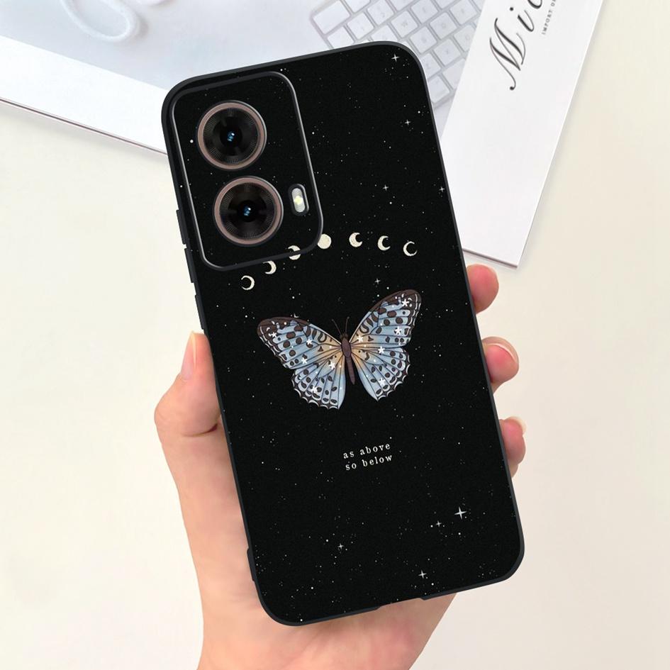 For Motorola Moto G85 5G Case 2024 Fashion Flower Marble Soft Silicone Camera Protection Phone Cover For Moto G85 XT2427-3 Coque