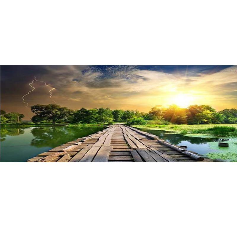 

5D DIY Алмазная картина Полная круглая дрель Пейзаж Настенная живопись Вышивка крестом Гостиная Спальня Домашний декор Full Round 50x100CM