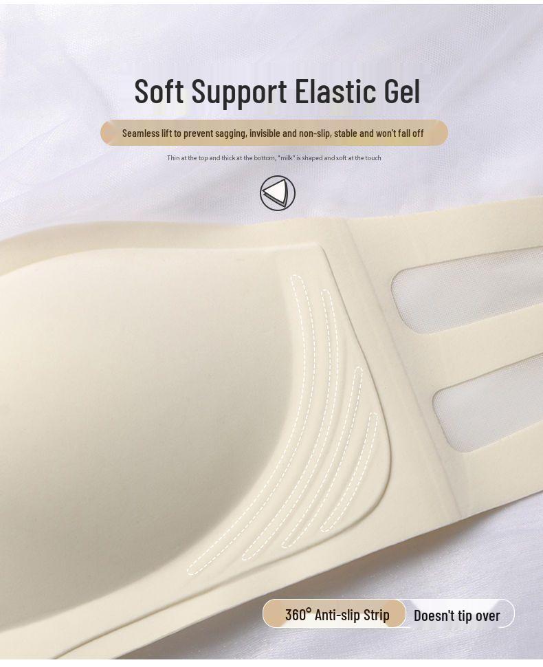 Seamless Strapless Non-Slip Bandeau: Invisible Lift & Support Bra for Small Chest
