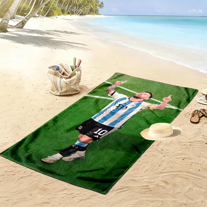 Asciugamano da Spiaggia con Stampa di Messi, Asciugamano Grande Morbido ad Asciugatura Rapida per Spiaggia Campeggio Nuoto