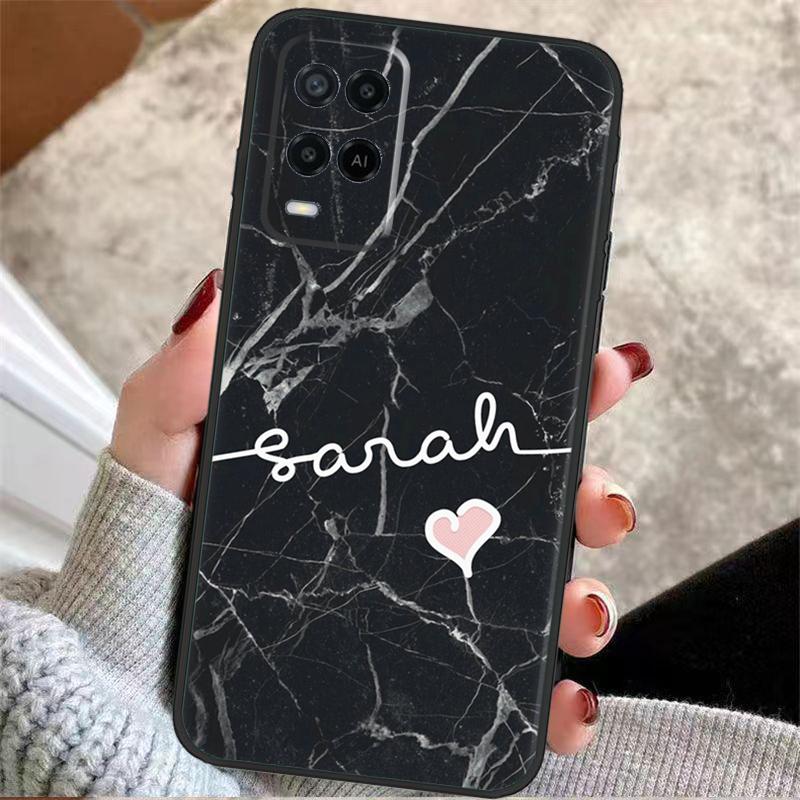 

Personalised Name Heart Marble Case For OPPO A78 A98 A18 A58 A96 A76 A16 A5 A9 A53 A15 A17 A77 A52 A72 A74 A94 A54 A57 S OPPO A16