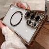 For Magsafe Clear Soft TPU Shockproof Cover For Samsung Galaxy S25 Edge S24 Ultra S23 FE S22 + Plus Magnetic Lens Film Plating Silicone Case