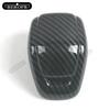 Car Gear Hood Carbon Fibre Shift Knob Gear Side Cover DSG Emblem For Toyota Highlander