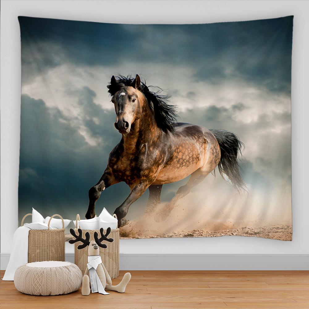 Pentium Horse Sunset Print Wall Hippie Tapestry Home Decor Tapestry Rug Hanging Large Sofa Blanket