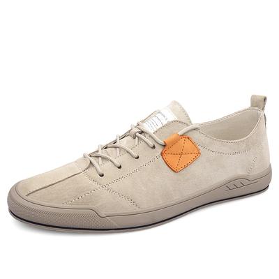 Neue Lederschulschuhe Herren Wildlederschuhe Outdoor Leichte Lässige Bequeme Sneaker Weiche Vielseitige Boardschuhe Vulkanisierte Flats