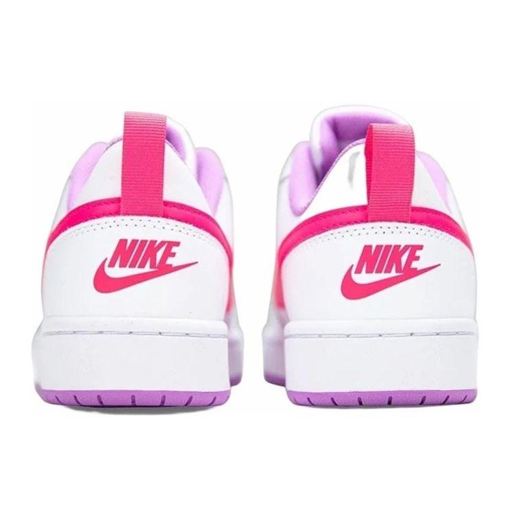 Nike Court Borough Low 2 GS White Hyper Pink Kids joggesko Fuchsia-Glow BQ5448-111