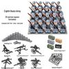 WWII Military Building Blocks: German, British, American, French, Italian Soldiers Toy Set
