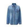 Giovanni Valentino Women's Loose Fit Denim Shirt Jacket