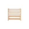 MUJI Pine Wood Unit Shelf - Canvas Magazine Rack - 86cm Wide (835cm W X 34cm D X 50cm H) 38749769