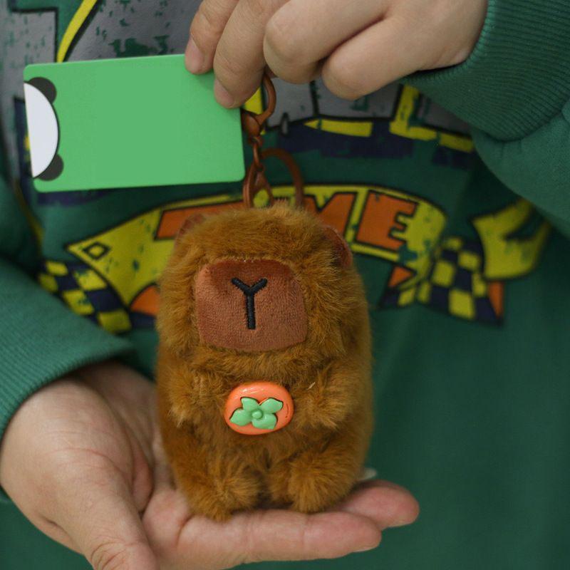 Cute Capybara Plush Keychain Soft Stuffed Animal Capybara Pendant With Sunflower Fluffy Capybara Bag Charm For Kids And Adults
