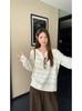 2026 Spring Plus Size Gentle Korean Stripe Knit Long Sleeve Slimming Top for Women