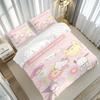 MINOSO-Sanrio Hello Kitty Quilt Cover Children Bed Linen Set Cute Bedroom Bedding Decor Comfortable Sets Breathable Bedding