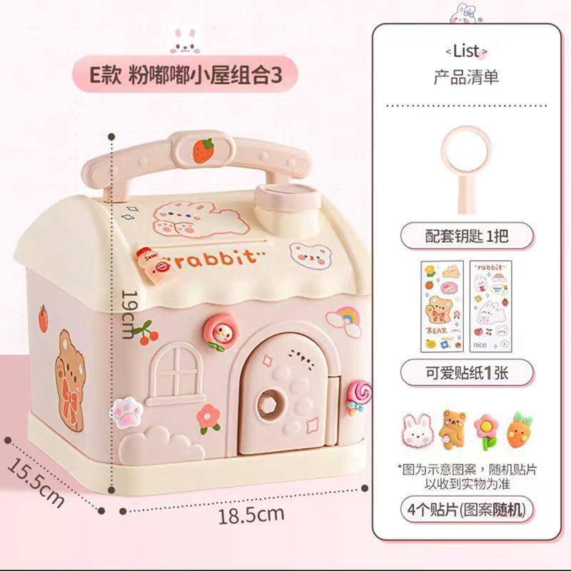 Cute Kawaii Piggy Bank Large Size 3D Sticker Money Box for Adults Coin/Banknote Savings Box with Birthday Gift Idea