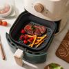 Silicone Air Fryer Liner Round Square Foldable Mat for Baking Food-Grade Basket Non-Stick Heat Resistant Air Fryer Accessories