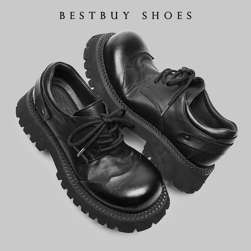 

Formal British Style Derby Shoes Men Fashion Thick Soles Inside Increase Height Commuter Casual Shoes 45