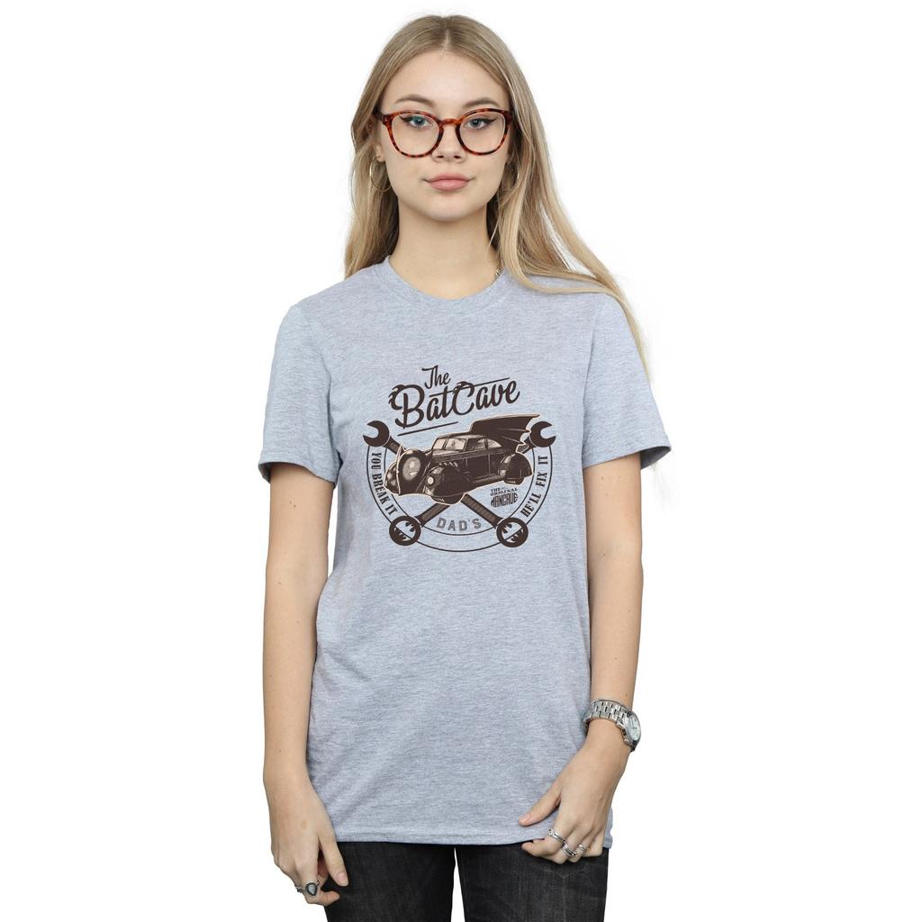 Batman Womens/Ladies The Batcave Car Boyfriend T-Shirt