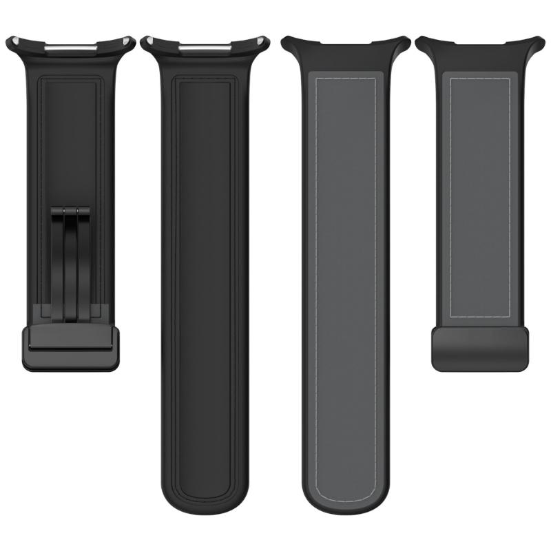 Magnetic Closure Silicone Leather Straps Bracelets For 47mm Smartwatch Adjustable Fitness Outdoor Business Compatible