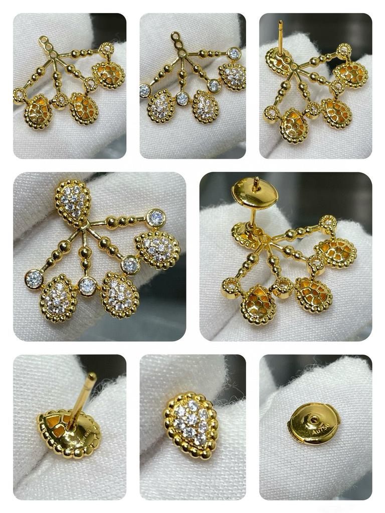 New Hot Brand Vintage Earrings for Women Luxury Jewelry Fashion Water Drop Designer Eardrop Pure 925 Sliver Party Stud Earrings
