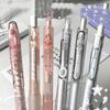 5/6/7 pz/scatola Semplicità Penna Gel Penna sfumata di moda Colore solido 0.5mm Penna gel inchiostro nero Bella penna di cancelleria Articoli per scrittura