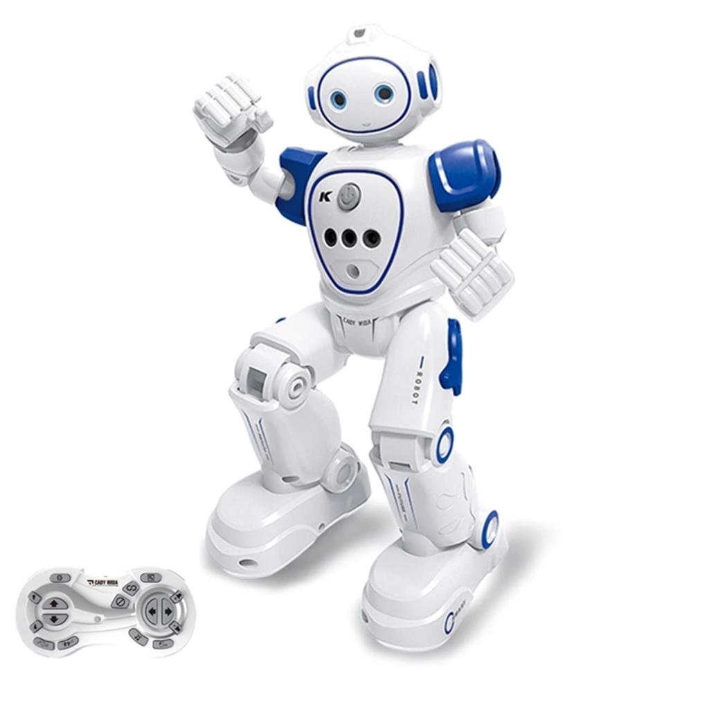 WEECOC Multifunctional Robot Radio Controlled Hand Gesture It Sings and Kids Birthday Gift Toy, Robot, Control, Dances, Toy, (White)