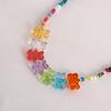 Bohemia Jelly Bear Necklace Charms Retro Colorful Ring Set INS Rice Bead Bracelet  Party