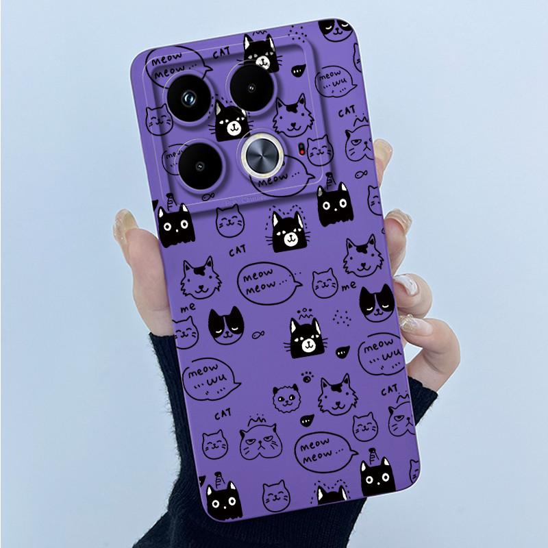For Infinix Note 40 Pro Plus 40X 4G 5G Phone Case Cute Cartoon Flower Protective Liquid Silicone Soft Back Cover Ultrathin Shell