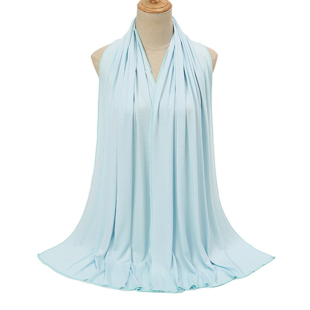 Premium Modal Cotton Jersey Hijab Scarf Muslim Long Shawl Women Plain Soft Turban Tie Head Wraps Africa Female Headband 170X60Cm