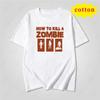 Dark Style Zombie Apocalypse Text Printed Tshirt Fun Dark Style Unisex Loose Short Sleeved Shirt