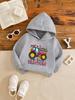 Kids Girls Tractor Graphic Printed Hoodie Loves Tractors Leopard Letter Sweatshirt Loose Hooded Jumper Autumn Clothes