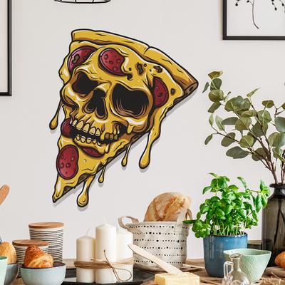 Halloween Funny Face Pizza Obývacia izba Veranda Kuchyňa Skrášľovanie domova Dekoratívne nálepky na stenu