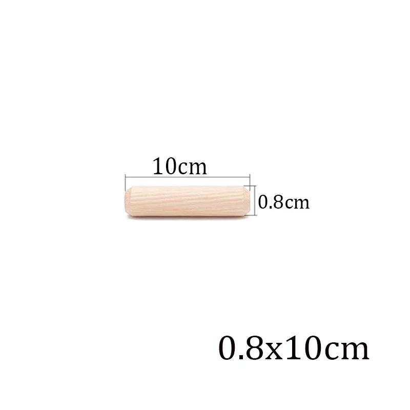 100/50 stücke Holzbearbeitung Dübel Handwerk Dübel Pins Stangen Set Möbel Beschlag Dübel Pin Holz Schrank Schublade Runde Geriffelte Holz