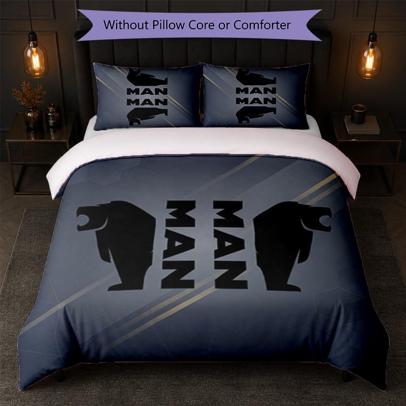 Man Truck Print 3Pcs Bedding Set Duvet Cover With Two Pillowcases Soft Bed Linen For Household Bedroom