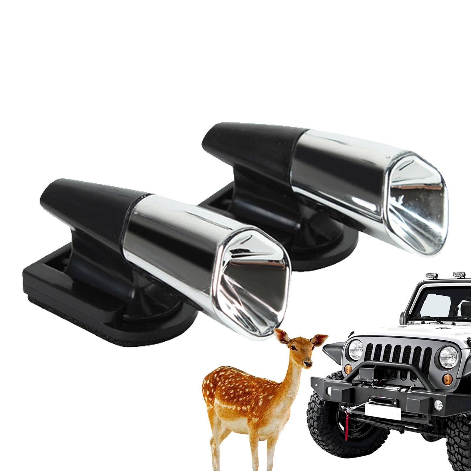 

Car Deer Horn, Auto Deer Alarm Whistle | 2 Pcs Car Deer Whistle Invisible Please refer to the description серебряный