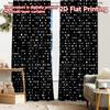 2pcs, 2D FLAT PRINTING Curtains (Without Rod) CircuitPattern Chic Print Curtains Festival Polyester Easy Install Curtains