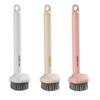 Pot Brush with Large 6-Level Adjustable Rotating Head Multi-Surface Angle 360-Degree Brushing Surface Cleaning Kitchen Brush