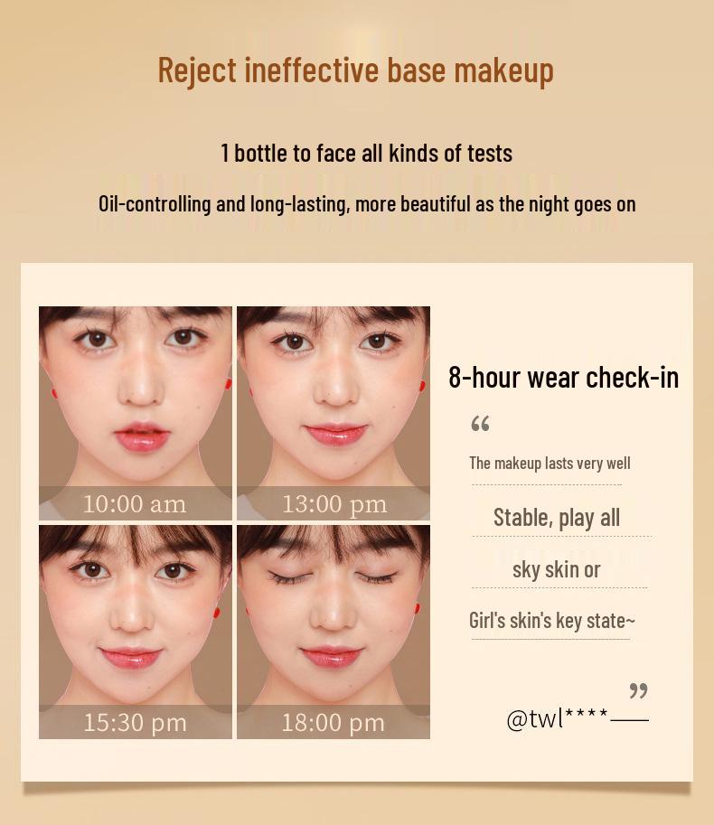 Set Klaisy Lock Fond de ten impecabil și Corector: De lungă durată, Ușor, Nu transferă, Controlul sebumului, Hrănitor.