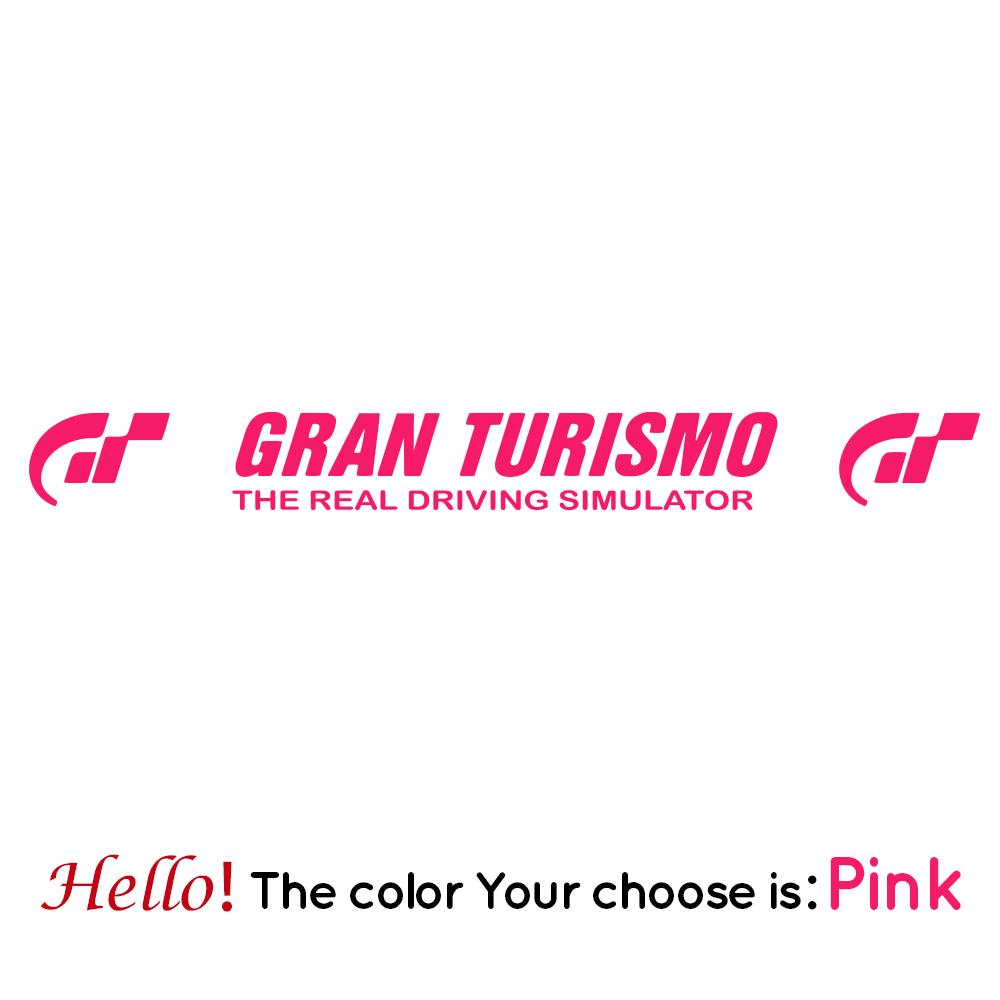 

Fashion Windshield Gran Turismo Car Stickers Voiture Fashion Vinyl Decal Car Decorative Accessories Black/White Vinyl Sticker L 100X10cm рожевий
