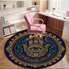 Sacred Mandala Design round carpet Chair cushion Round Entryway Rug, Soft Round Rugs for Living Room, Bedroom, Circle Carpet decor gifts