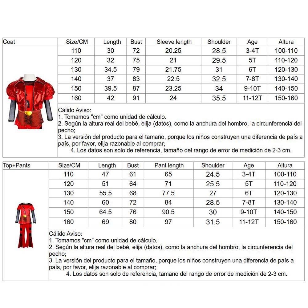 Red Punk Rock Cosplay Costume Movie Anime Inspired Outfit With Jacket Top Pants Halloween Theme Party Birthday Carnival Costumes